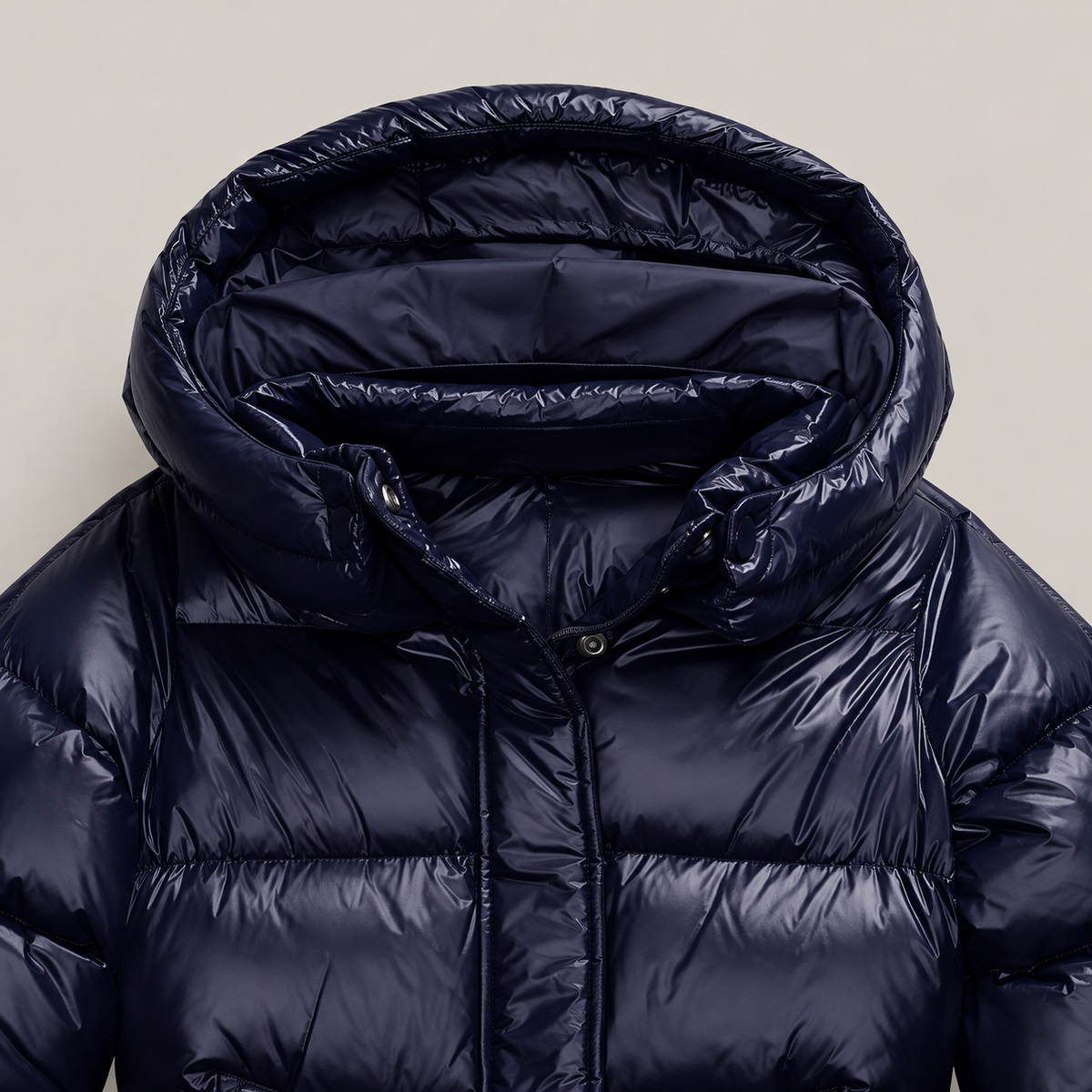 Close-up presentation of the jacket's visible texture and construction