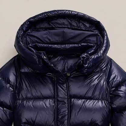 Close-up presentation of the jacket's visible texture and construction