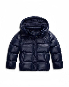 Weekender Hooded Puffer Jacket — Dark Blue